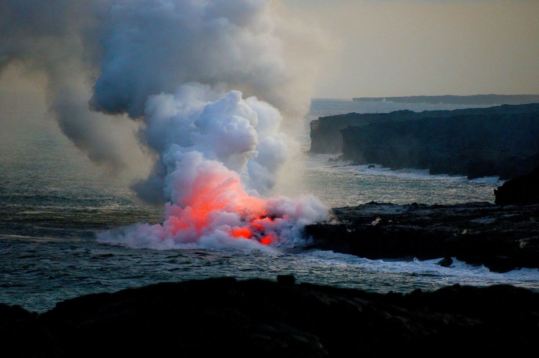 Lava meets ocean